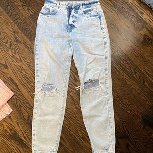 Zara acid wash mom jeans